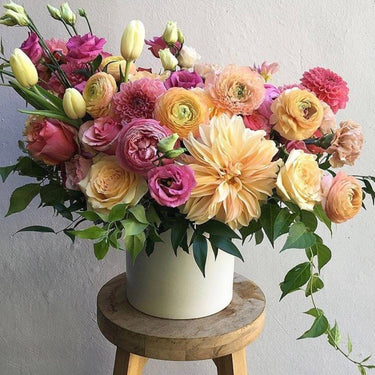 Sunset Vase Flower Arrangement for Sympathy Flower Delivery in Melbourne