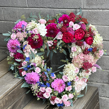 Floral Heart Funeral Wreath