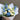 A floral bouquet wrapped in white kraft paper, featuring white roses, blue hydrangeas, blue delphiniums, and green foliage, held against a plain brown wall.