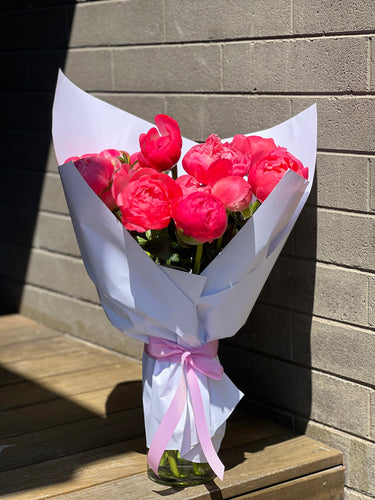 Forever Peonies Bouquet for Peonies Delivery in Melbourne at Florist Corner - 15 Stems Bouquet