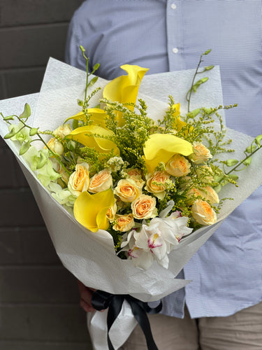 Lemon and Limes Flower Bouquet Created by Melbourne Florist