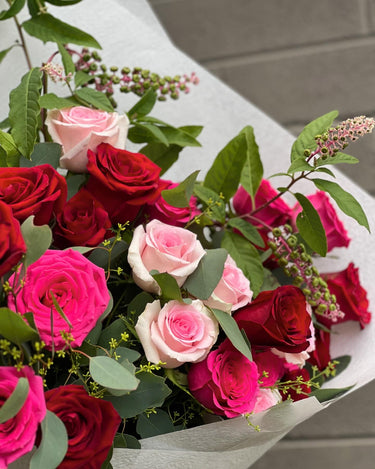 Roses Forever Bouquet Made to Order by Mt Waverley Florist - Tricolour Combo
