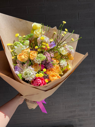 Seasonal Flower Bouquet Handwrapped by Melbourne Florist